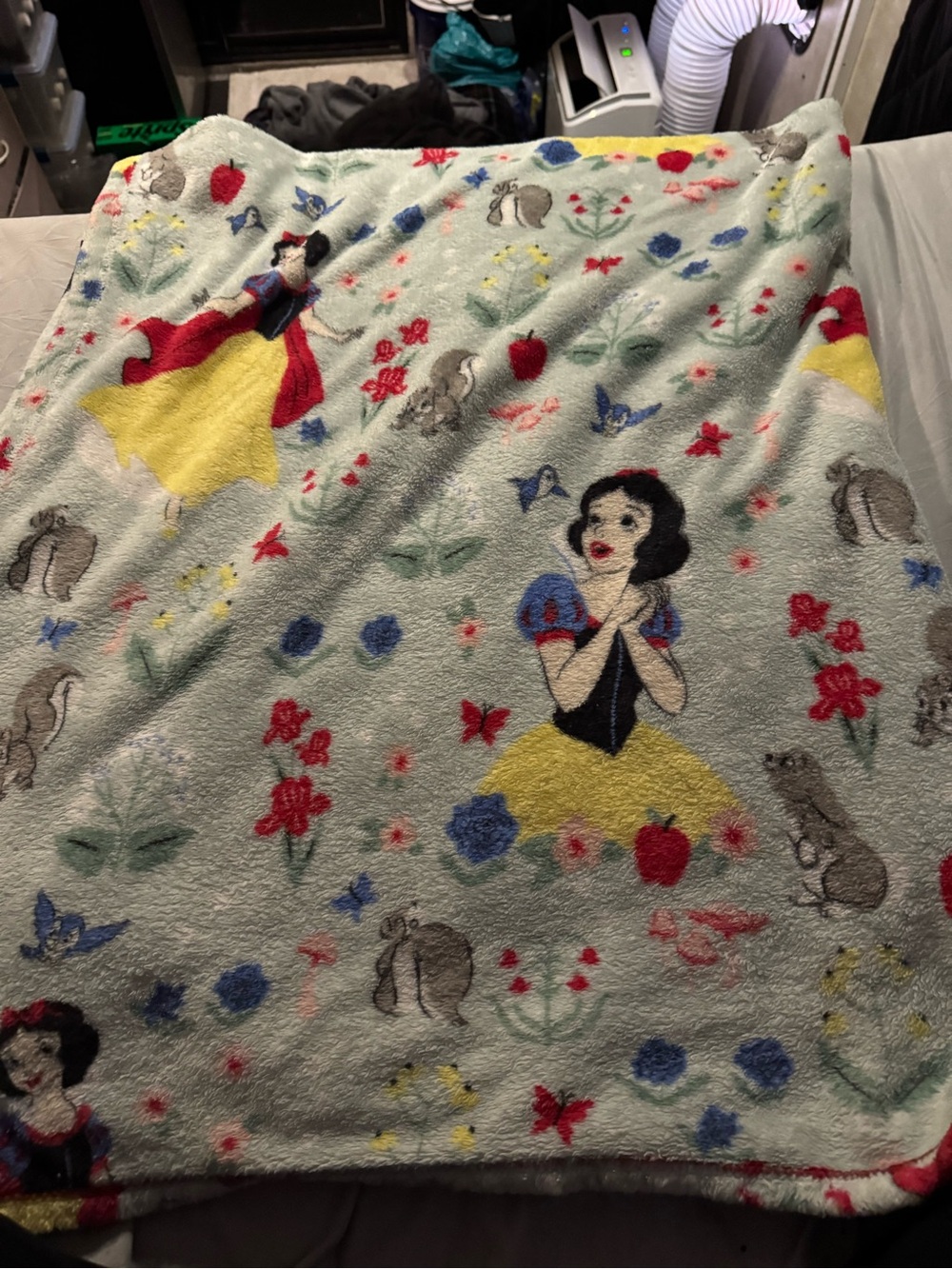 Disney Snow White Plush Throw Blanket - Yellow, Red, Blue, Mint